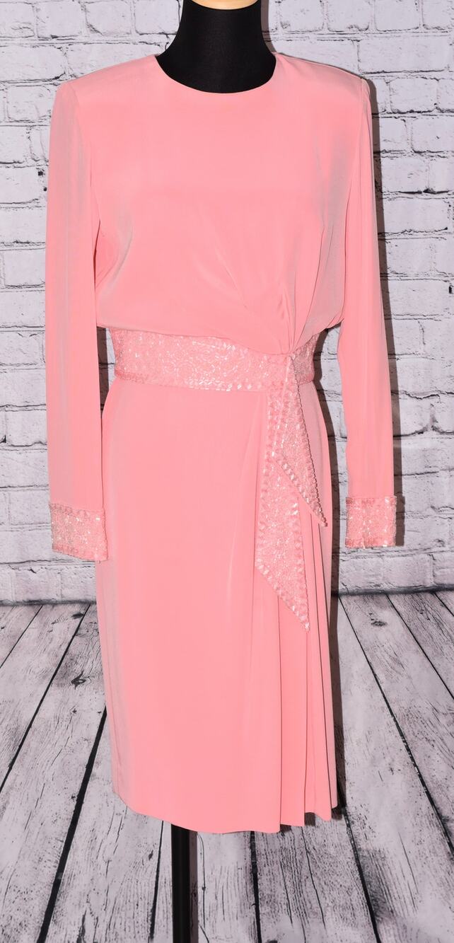 BLACKTIE Oleg Cassini Beaded Cocktail Special Occasion Mother of Bride Dress 6